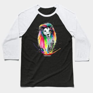 Graphic Design Multi Lion Baseball T-Shirt